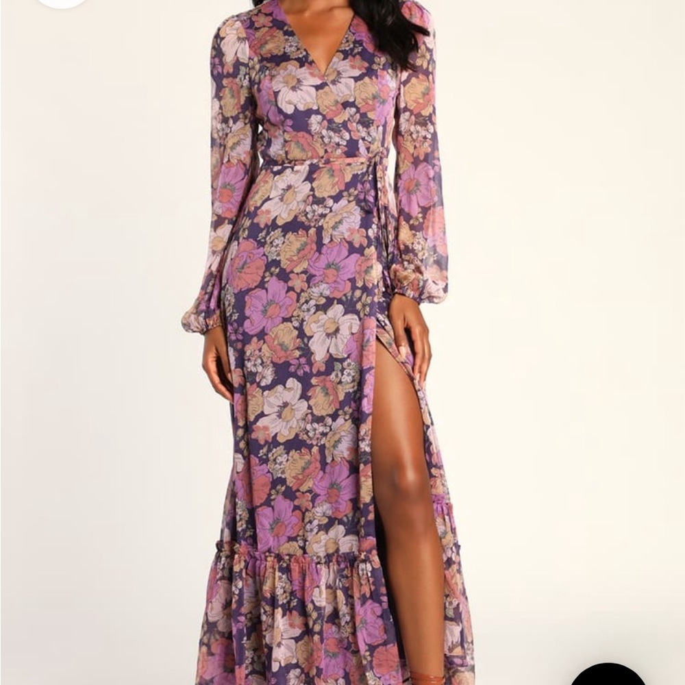 Floral Purple Maxi Dress